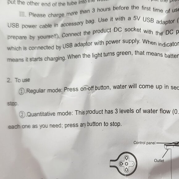 Silver Electric Auto Bottled Water 5V 4W Model OMY-CSQ-204 USB Rechargeable Pump - Picture 14 of 16